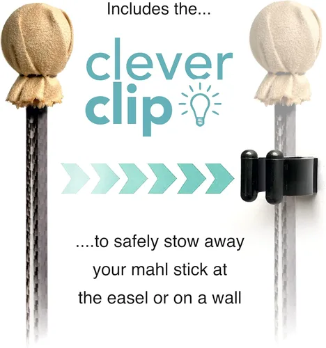 Miniatura 5 de 48'' Carbon Fiber Mahl Stick- 3 veces más ligero que la mayoría de los palitos mahl de aluminio. Garantía de 7 años incluida (3 piezas LARGO 48'')