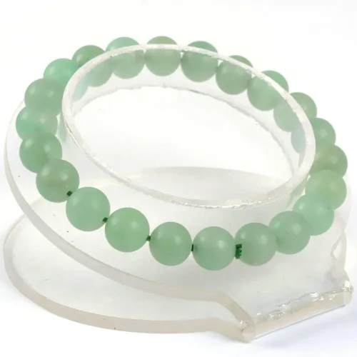 Miniatura 2 de Brazalete Justinstones de piedras semipreciosas, gemas de 8 mm, redondas, elástico, de 7 pulgadas, unisex