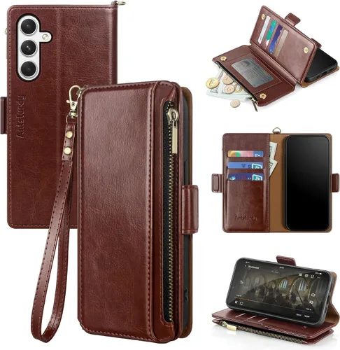 Miniatura 14 de Antsturdy Funda compatible con Samsung Galaxy S23 FE 5G con tarjetero para mujeres y hombres, funda de teléfono con bloqueo RFID, funda protectora