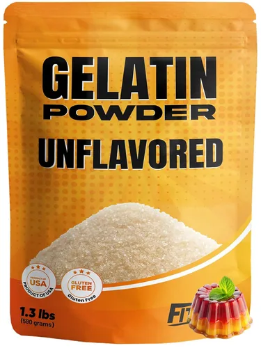 Gelatina en polvo sin sabor de 1.3 libras a granel – Gelatina Sin Sabor en Polvo – Producto de Estados Unidos – Perfecto para postres, hornear y