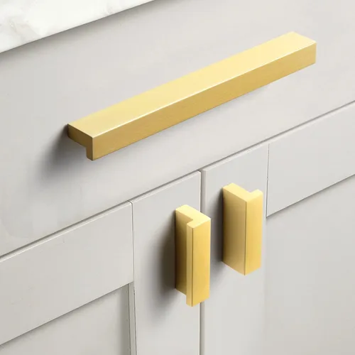 Miniatura 4 de Goo-Ki - Tiradores de gabinete de 12 piezas – Tiradores de cajón de latón cepillado claro de 3 pulgadas (76mm) con centros de agujeros – Tiradores