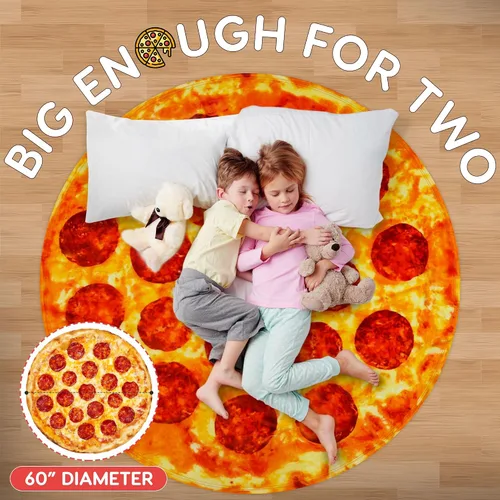 Miniatura 47 de Zulay Kitchen Manta Decorativa de Tortilla Burrito - Manta Gigante de Tortilla de Doble Cara para Adultos y Niños - 285 GSM Manta de Comida Suave