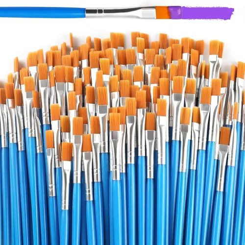Miniatura 13 de Halobios Pinceles de pintura pequeños para manualidades, juego de pinceles de pintura para pintura acrílica, 30 piezas a granel, mini pinceles