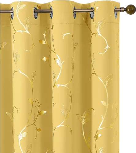 Miniatura 23 de BUHUA Cortinas Opacas de 63 Pulgadas de Largo, 2 Paneles con Aislamiento Térmico, Tratamiento de Ventana para Dormitorio, Cortinas Oscurecedoras
