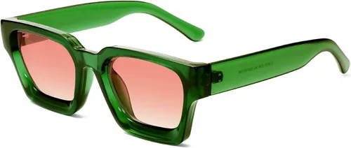 Miniatura 83 de VANLINKER Gafas de sol cuadradas gruesas para hombres y mujeres, retro, rectangulares, con protección UV400, VL9731