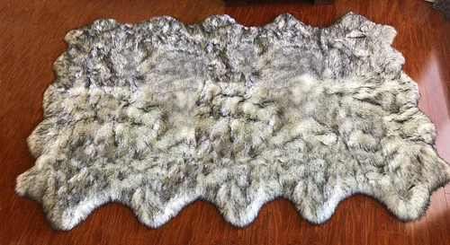 Miniatura 89 de LAMBZY Alfombra sintética de piel de oveja auténtica, con textura inferior gruesa, fuerte, fácil de lavar, resistente a las manchas, perfecta