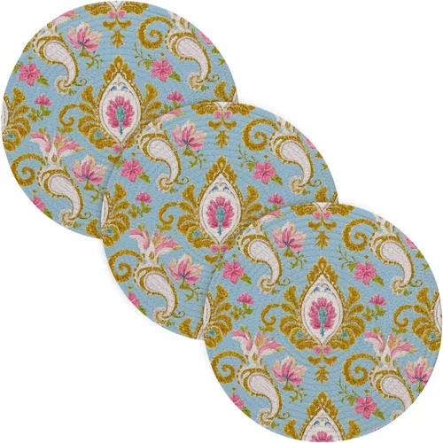 3 piezas Salvamanteles para olla instantánea de 15 pulgadas Absorbe agua caliente Pan Holder Decoración de baño alfombrilla de cocina Retro Moda