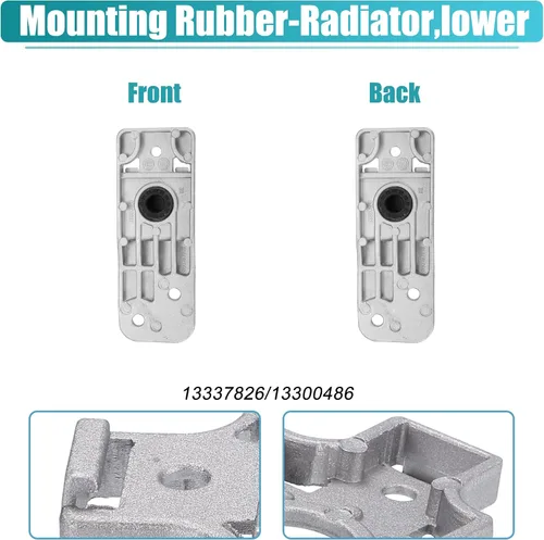 Miniatura 5 de X AUTOHAUX 2 Unidades Soporte inferior del radiador con cojinete de goma Radiato para Chevrolet Cruze Limited 2016 para Chevy Cruze 2011-2015