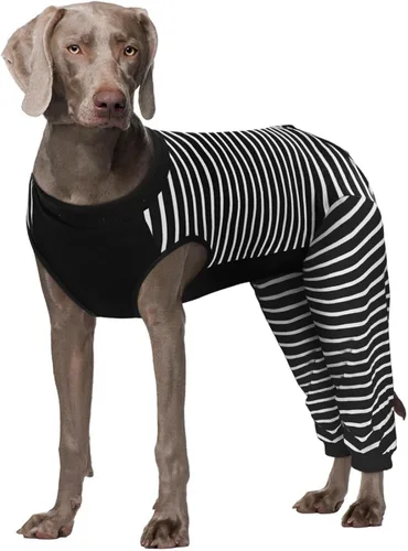 Miniatura 14 de Kuoser Traje de Cirugía para Perro Hembra Esterilización Macho Castración, Manga de Pierna de Perro para Dejar de Lamer Enterizo Suave para Perro