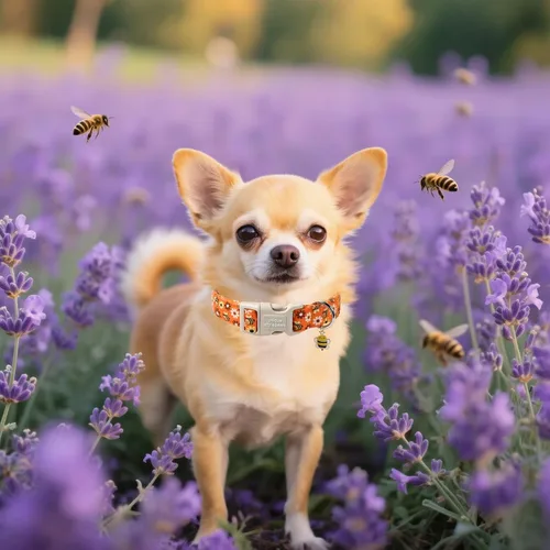 Miniatura 5 de Collar de perro de Unique style paws con hebilla de plástico y colgante de abeja y margarita, collares para cachorros para niños, niñas, perros