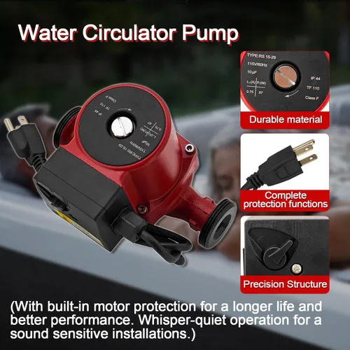 Miniatura 3 de UP15-29SU 59896775 115V Bomba de circulación de agua caliente compatible con Grundfos 1-1/2" a 1-1/4" Union Puerto a Puerto Distancia: 7.086