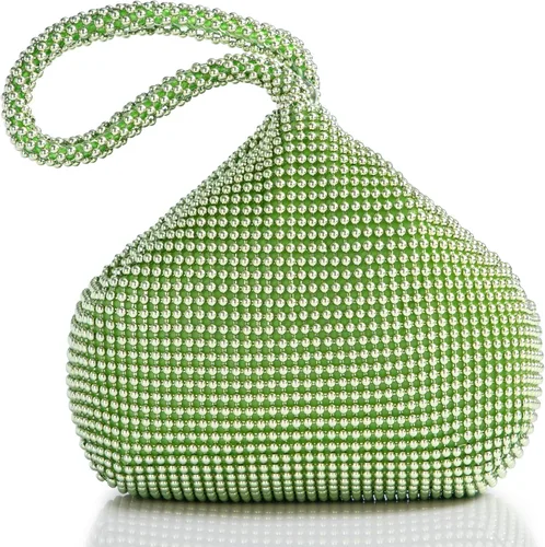 Miniatura 12 de BABEYOND Bolsos de mano con cuentas para mujer, bolsos de noche elegantes vintage triangulares para fiestas de los años 1920, baile de graduación
