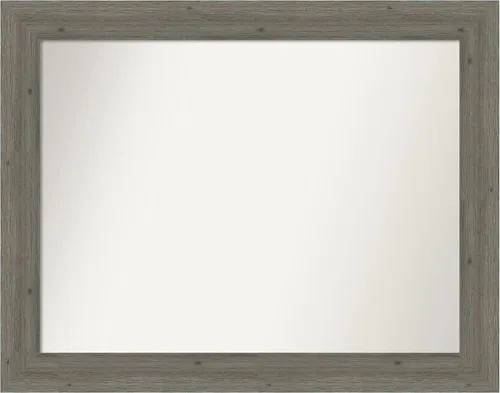 Miniatura 366 de Amanti Art Espejo de pared personalizado no biselado (24.5 x 24.5 pulgadas), marco gris marrón alta, varios tamaños personalizados, espejo de baño