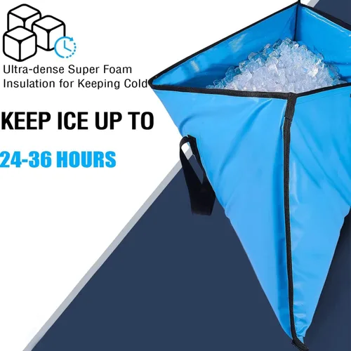 Miniatura 3 de Bolsa enfriadora térmica Buffalo Gear para peces, 40x18 pulgadas 48x18 pulgadas, a prueba de fugas, bolsa portátil impermeable, mantiene el hielo