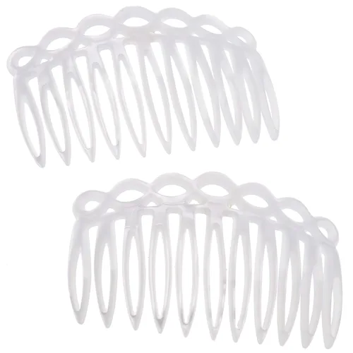 Miniatura 10 de Camila Paris CP3141 Peine lateral francés pequeño hecho a mano Onyx French Twist Peines decorativos de fuerte sujeción para mujer, moño, chignon