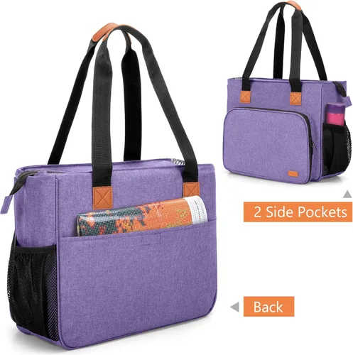 Miniatura 5 de LUXJA Estuche de transporte para almohadilla de luz A4 y accesorios de pintura de diamante, bolsa de almacenamiento para herramientas de pintura