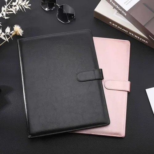 Miniatura 6 de Tiankool Padfolio Carpeta Portafolio Archivador - Carpeta Portafolio de Cuero Sintético con Cubierta para Portabloc A4, Portafolio de Negocios