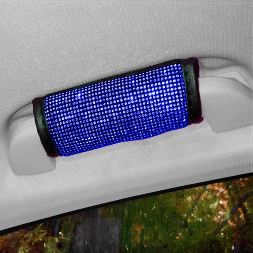 Miniatura 15 de Paquete de 2 fundas brillantes para manija de puerta de seguridad para automóviles, con cristales brillantes, almohadillas protectoras para manija