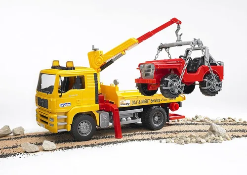 Miniatura 7 de Bruder 02750 Man TGA grúa con vehículo de campo traviesa