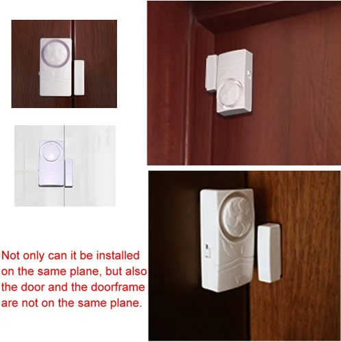 Miniatura 5 de Alarma antirrobo inalámbrica de seguridad para el hogar, sensor magnético, alarma de ventana de puerta, súper fuerte 110 dB, alarma de puerta