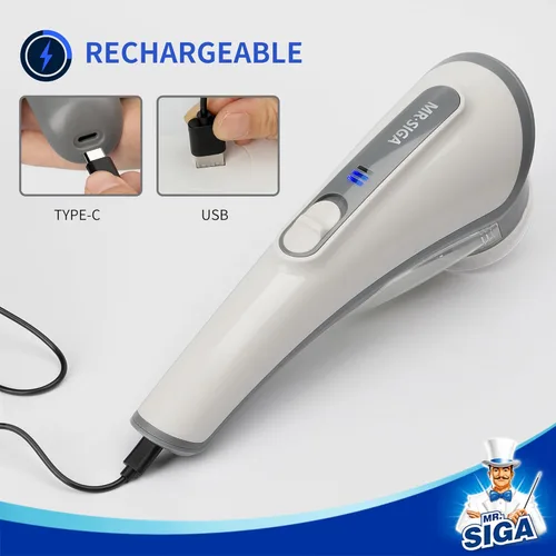 Miniatura 5 de MR.SIGA Afeitadora de tela y removedor de pelusa con 2 velocidades, removedor eléctrico recargable de pelusa con luces LED y 2 cuchillas