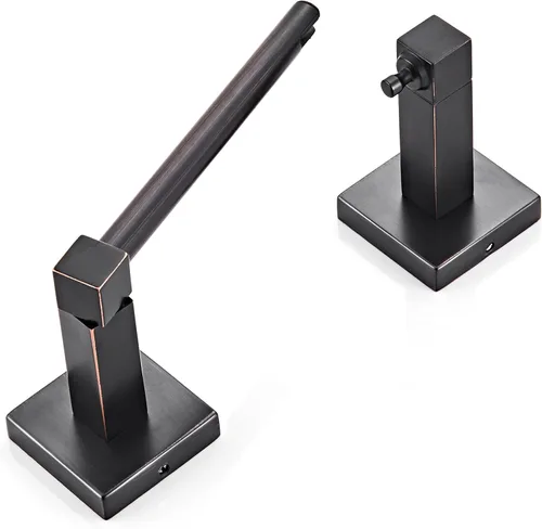 Miniatura 20 de Ruacq Soporte de papel higiénico dorado con doble poste pivotante cuadrado, soporte para rollo, soporte de papel higiénico dorado cepillado, acero