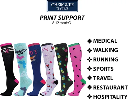 Miniatura 6 de Cherokee Printsupport - Calcetines de apoyo para mujer (12 mmHg)