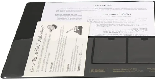 Miniatura 6 de Kit corporativo con carpeta de registros, sello corporativo, certificados con trozos, papel de minutos en blanco y más; Blumberg Black Beauty