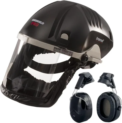 Miniatura 15 de Trend Airshield Pro Visera completa, Protector contra el polvo, Máscara con circulación de aire alimentada por batería para carpintería, AIR/PRO