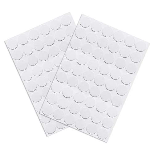uxcell Adhesivos autoadhesivos de plástico texturizado para muebles, gabinetes, estantes, placas, 0.827 in de diámetro, 108 piezas en 2 hojas de