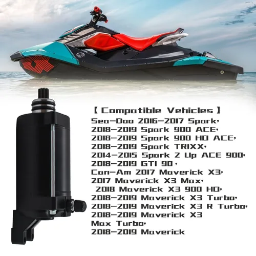 Miniatura 2 de KARSEE Motor de arranque 420893830 repuesto para Sea-Doo Spark 2 Ace 900 Spark TRIXX GTI/GTR/GTS 90 Ace 900 para Can-Am Maverick X3 Turbo/Max