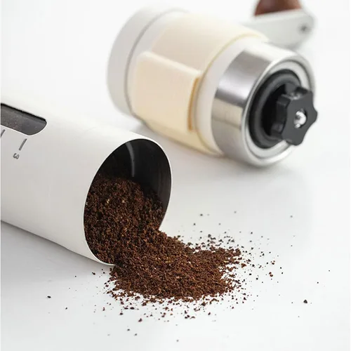 Miniatura 5 de Molinillo de café manual para uso doméstico, material de acero inoxidable 304, ajuste ajustable, con rebabas de café expreso de mano de cerámica