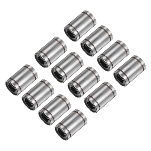 Miniatura 12 de uxcell 12 rodamientos lineales de bolas LM6UU, diámetro de diámetro de 0.236 in, diámetro exterior de 0.472 in, longitud de 0.748 in, rodamiento