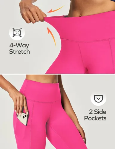 Miniatura 10 de Ewedoos - Leggings con forro de vellón y bolsillos para mujer, leggings térmicos de invierno para mujeres, pantalones de yoga y entrenamiento
