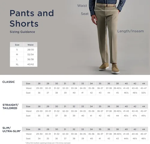 Miniatura 7 de Haggar E-clo Repreve Stria - Pantalón de vestir plisado frontal para hombre