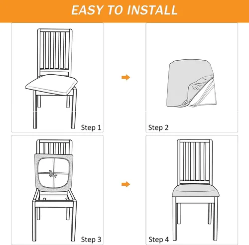 Miniatura 5 de Yikko - Fundas de asiento de terciopelo para silla de 14.96-18.89 pulgadas, con correas, fundas lavables para silla de oficina y computadora