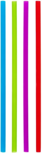 Miniatura 3 de Pajitas de plástico para beber, 250 popotes desechables sin BPA, multicolor, surtido - DuraHome (paquete de 250)