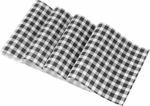 NATURALABEL 100 hojas de papel de 12 x 7.5 pulgadas, color blanco y negro, resistentes a la grasa y al agua, para envolver sándwiches, burritos,
