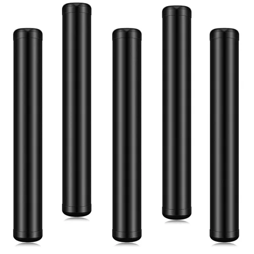 Amylove 5 piezas de estuche pequeño y lindo de metal de aluminio impermeable de metal para bolso, bolsillo, viaje, 4.5 pulgadas (negro)