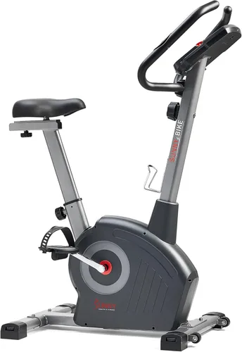 Miniatura 2 de Sunny Health & Fitness Smart Stationary Exercise Upright Bike w/Pulse Sensor & 4-Way Adjustable Seat, Cycling Machine for Home Cardio Training, Free