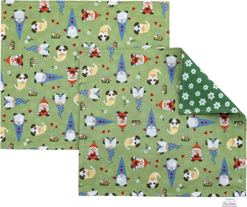 Miniatura 9 de Funkins - Manteles individuales de tela reutilizables para niños y loncheras, reutilizables, ecológicos, 15 x 13 pulgadas, 2 capas, gruesos