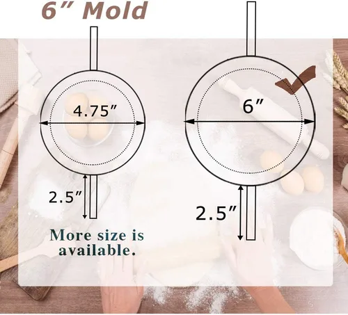 Miniatura 3 de COTEY Prensa para Empanadas de 6 pulgadas, Molde Grande de Acero Inoxidable para Dumplings, Cortador de Masa/Molde para Dumplings 2 en 1