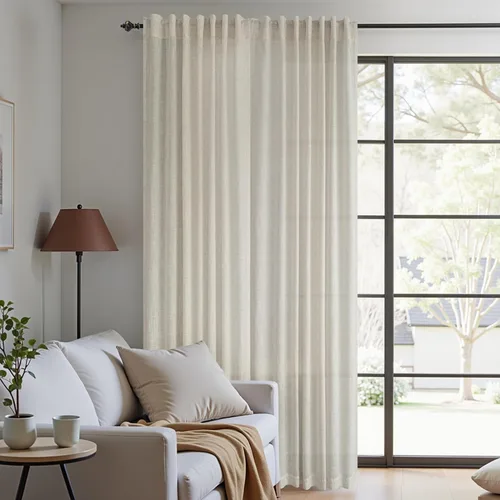 Miniatura 24 de KOUFALL Cortinas de lino azul marino de 84 pulgadas de largo, cortinas transparentes azul oscuro para sala de estar y dormitorio, medianoche
