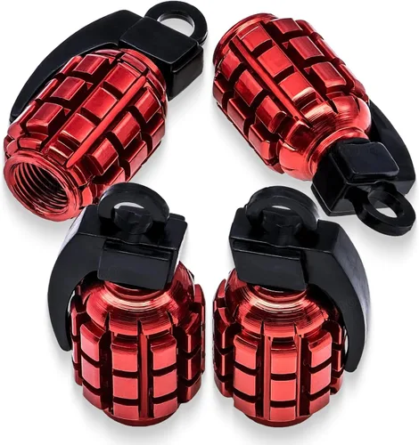 Miniatura 29 de 8 piezas de tapas de vástago de válvula de neumático, tapas de válvula de neumático de acero inoxidable, tapas de válvula de rueda para autos