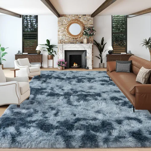 Miniatura 117 de Dssimo - Alfombra superesponjosa para la habitación, alfombra de área moderna, pequeña, suave y acogedora de felpa para niños, niñas y adolescentes