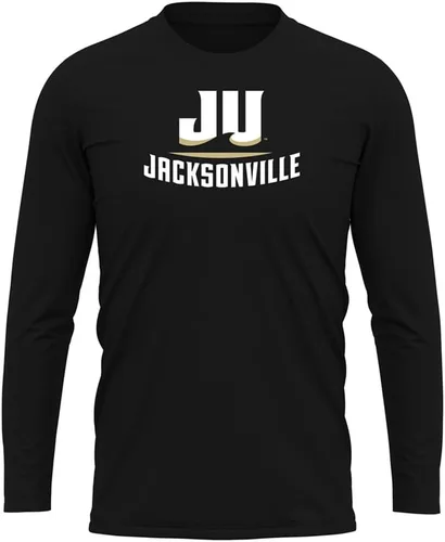 Miniatura 236 de Camisa deportiva de manga larga oficial de la NCAA Collegiate para hombre, colección negra con logotipo primario