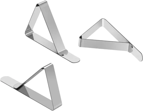 Miniatura 5 de TriPole Paquete de 32 clips para mantel de picnic, clips de acero inoxidable para mesas al aire libre, cubiertas de mesas de metal, abrazaderas