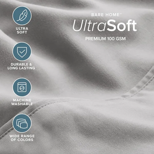 Miniatura 3 de Bare Home Hotel Luxury - Juego de sábanas Twin XL, extra suave, 4 piezas, bolsillos profundos, fácil ajuste, fresco y transpirable, resistente a