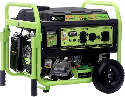 Miniatura 11 de Green-Power America Generador de gasolina GPD5000W, Verde/Negro