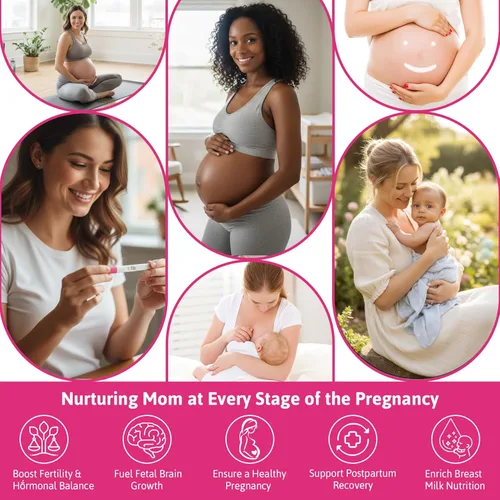 Miniatura 3 de Vitaminas prenatales para mujeres, gomitas de vitaminas prenatales 37 en 1 con DHA, colina, hierro, metilfolato, vitamina D3 C B12 B6, apoyo